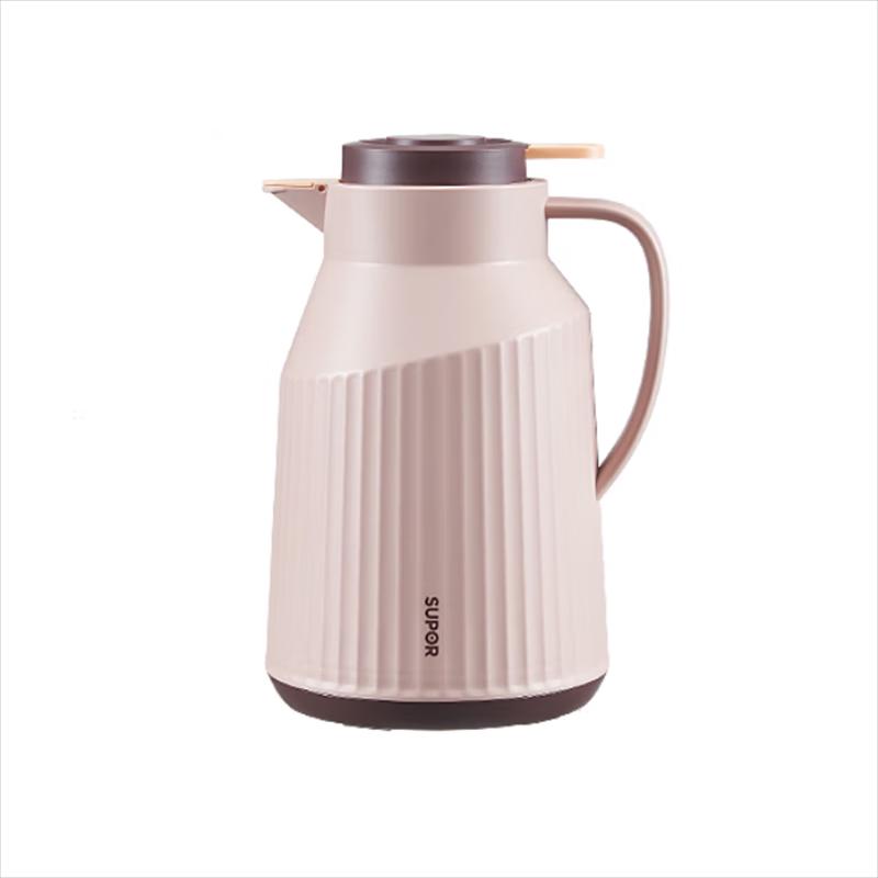 

Supor Pleated Glass Red Liner Thermos