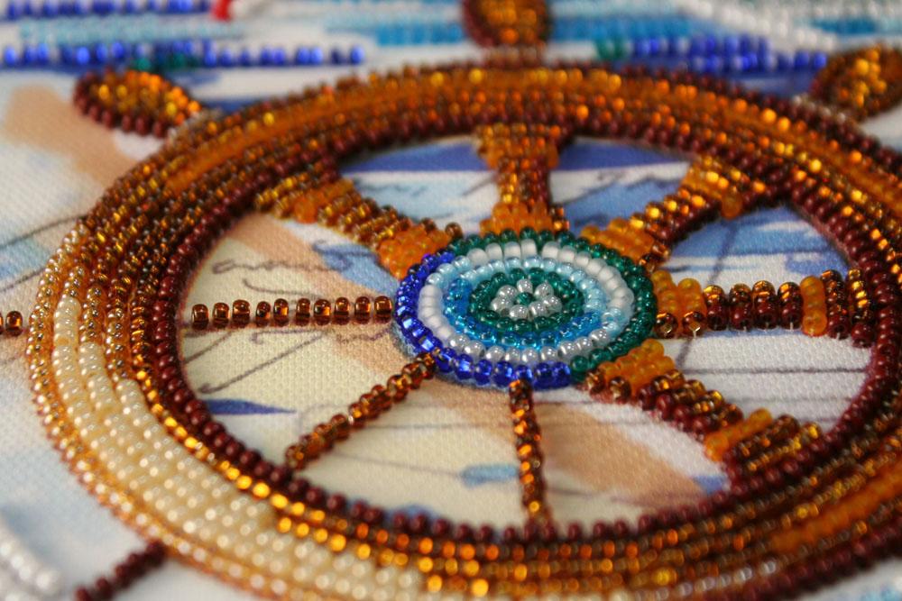 Набор-миди для вышивки бисером на натуральном художественном холсте Абрис Арт Морская тематика