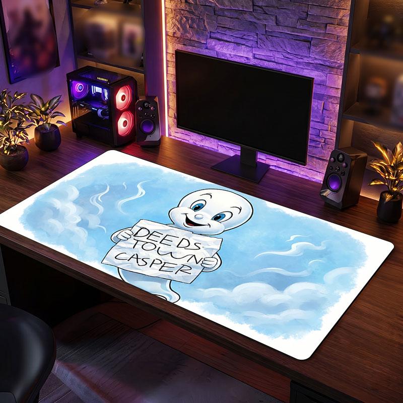 Big Mouse PadCasper the Friendly Ghost Extended Soft Desk Mat Gaming Office Computer Table Decor Mat