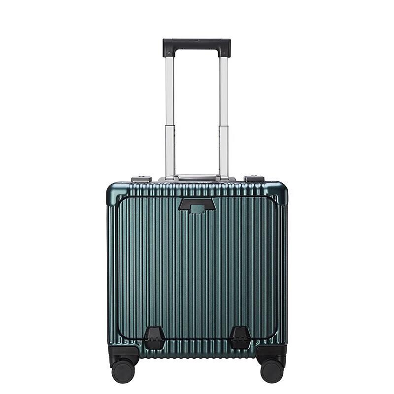 Tymon Front-Opening Aluminum Frame Suitcase with USB & Phone Holder 18 inch
