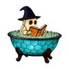Halloween Ghost Bubble Bath LED Lamp Cute Ghost Night Light for Bathroom Bathtub Decor Color-Changing Mood Light