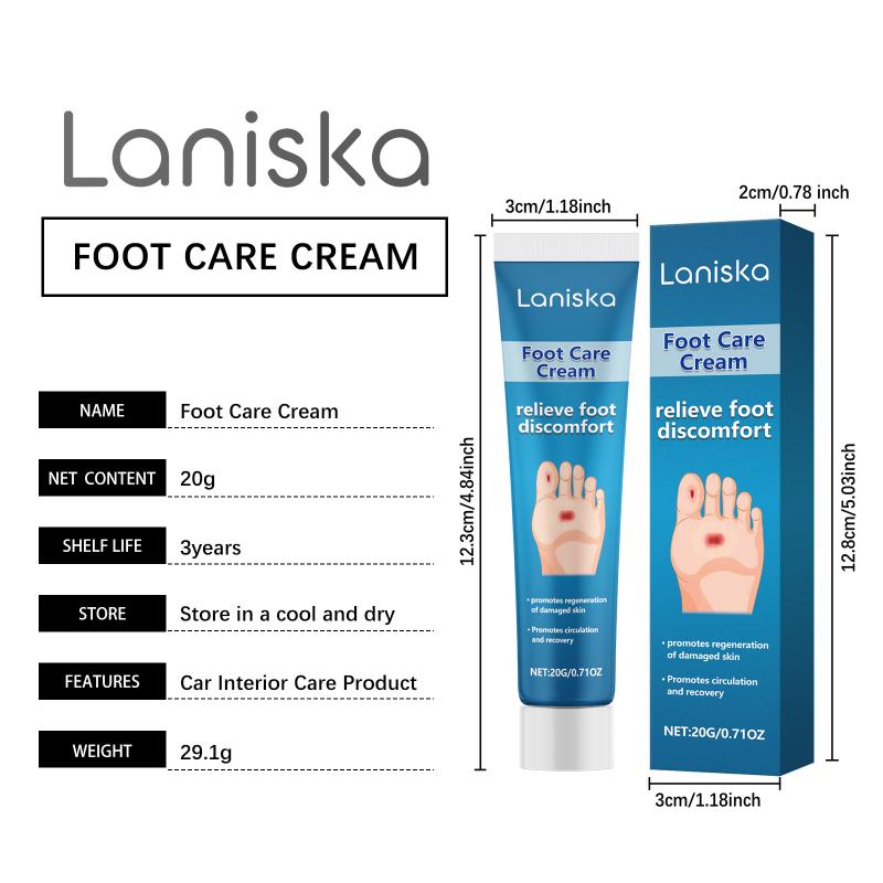 Laniska Foot Care Cream Gentle Cleansing For The Feet, Moisturizing And Smoothing The Skin, Daily Massage Cream