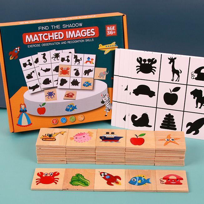 

Игрушка для карточной игры «Соответствие теней» для детского сада — головоломка с изображением и формой для раннего развития интеллекта Find a Shadow Game