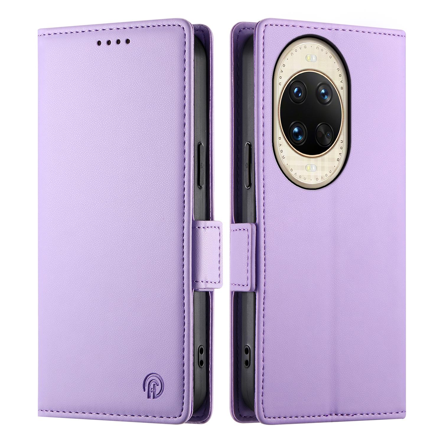 

For Huawei nova 14 Ultra 5G Stand Case PU Leather Wallet Phone Cover Purple