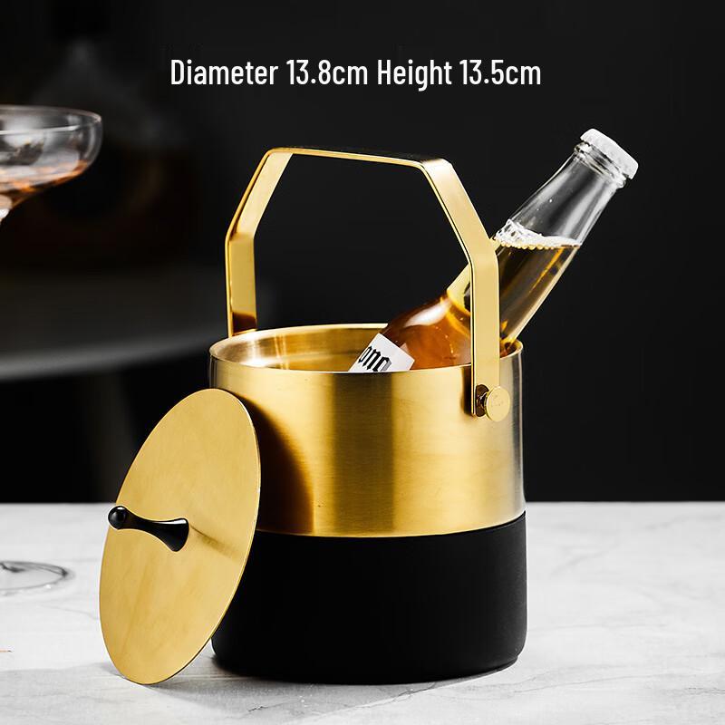 ZISIZ Double-Layer Portable Ice Bucket