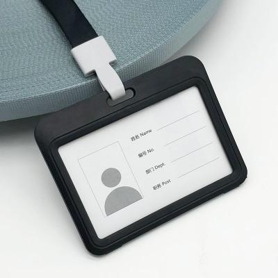1pcs New Name Credit Card Holders Women Men Bank Card Neck Strap Card Bus ID Holder Students Kids Identity Badge With Lanyard