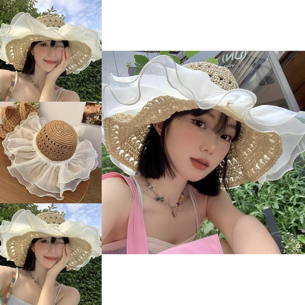 Trendy Style Korean Summer Hat For Adults With Large Brim And Design Protective