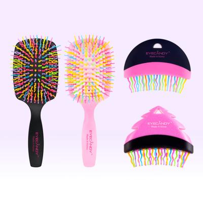 Rainbow Volume S Paddle Brush Set (Paddle + Half Moon/S-tree)