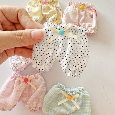 Kawaii Wool Dolls Clothes Mini Idol Cotton Doll Shorts 10-15cm Dolls Change Clothes Wire Strip Stick DIY Pants Accessories Gifts
