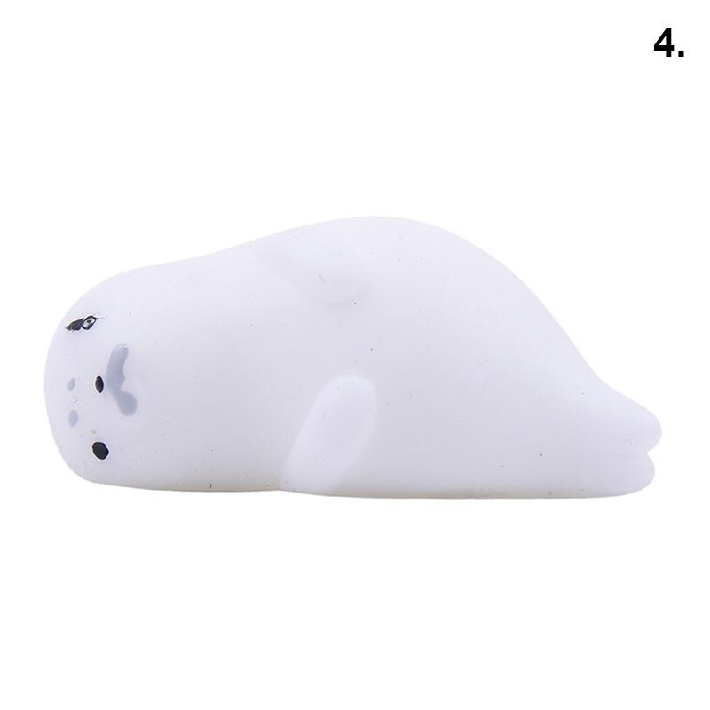 Super Cute White Squishy Seal Squishies Funny Simulation Toys Vent Toys Gift Home Decoration  Fairy Garden Mini Ducks