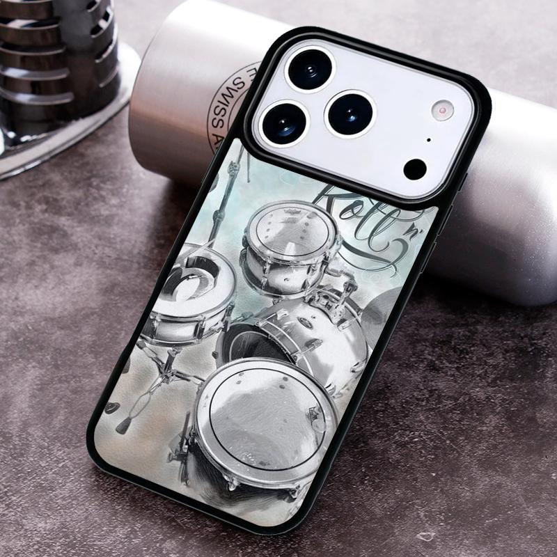 Musical Instrument Drum print Phone Case for iPhone 17 16 15 Pro Max Air 14 13 12 11 Plus Shockproof Capa Cover