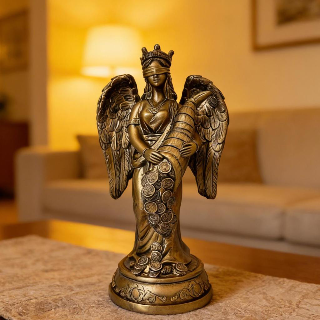 Wealth Goddess Greek Angel Ornament Resin Fortune Goddess Statue Decoration Figurine Pen Holder For Home Office Studio