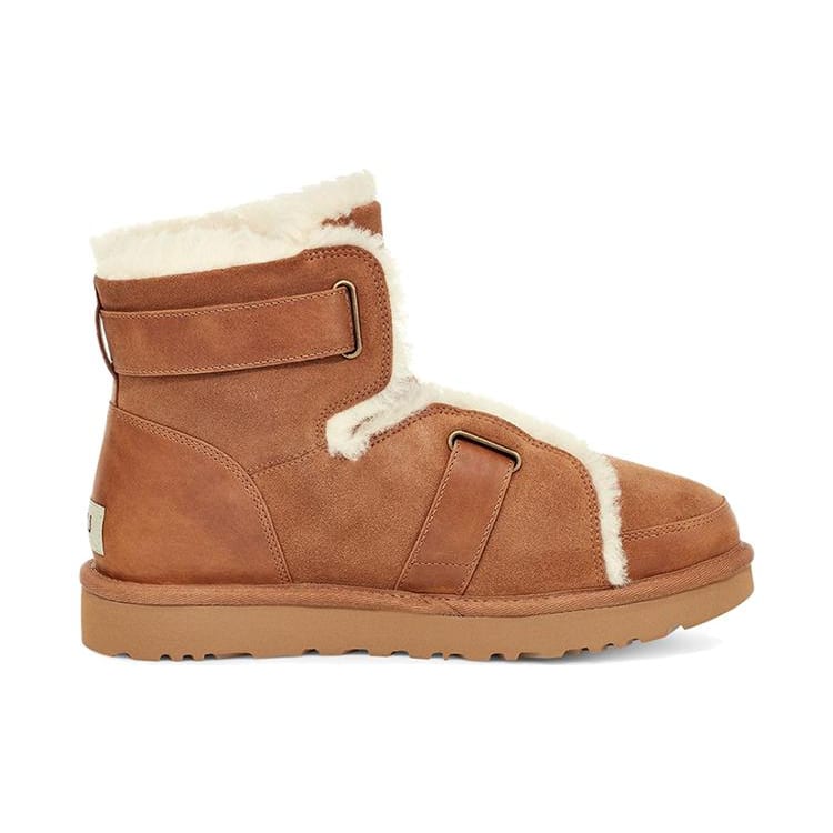 UGG Dune Mini Buckle Boot Fleece Lined Brown Women's 1119431-CHE