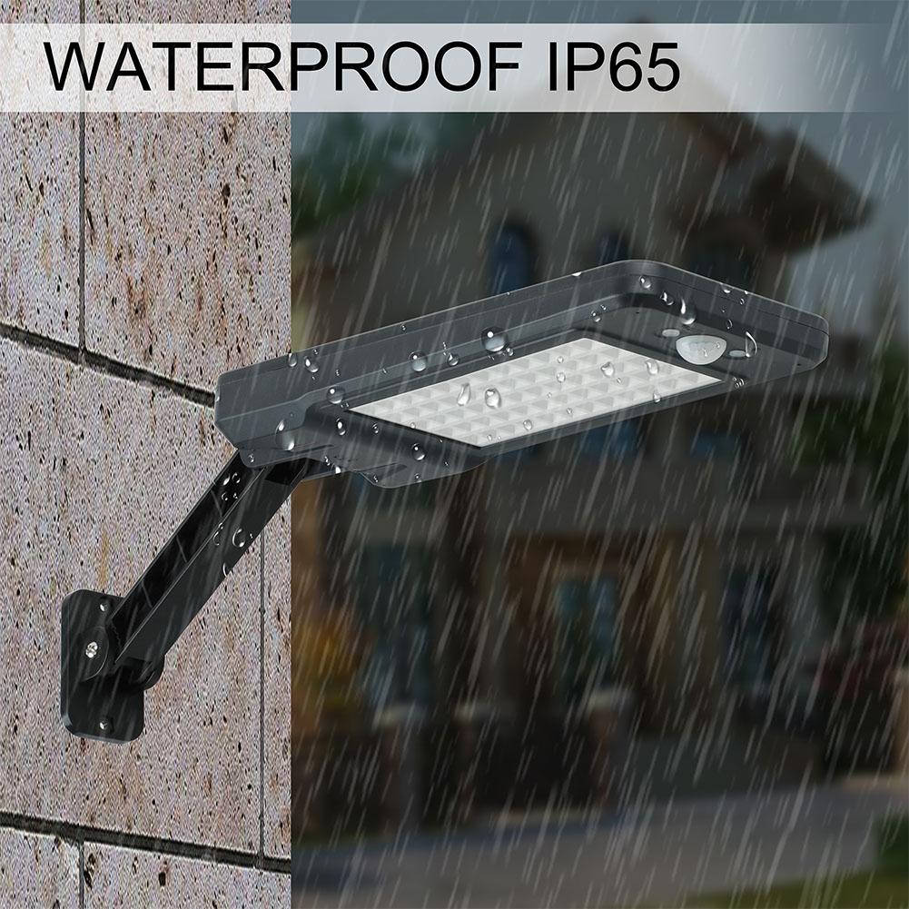 60LEDs IP65 Waterproof White Light 6500K Remote Control Body Induction Solar Wall Light
