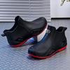 Frühling/Sommer Herren Bequeme Wasserdichte Rutschfeste Regenstiefel - Kurzer Schaft, Dicke Sohle, Ideal für Küchenarbeit und Angeln