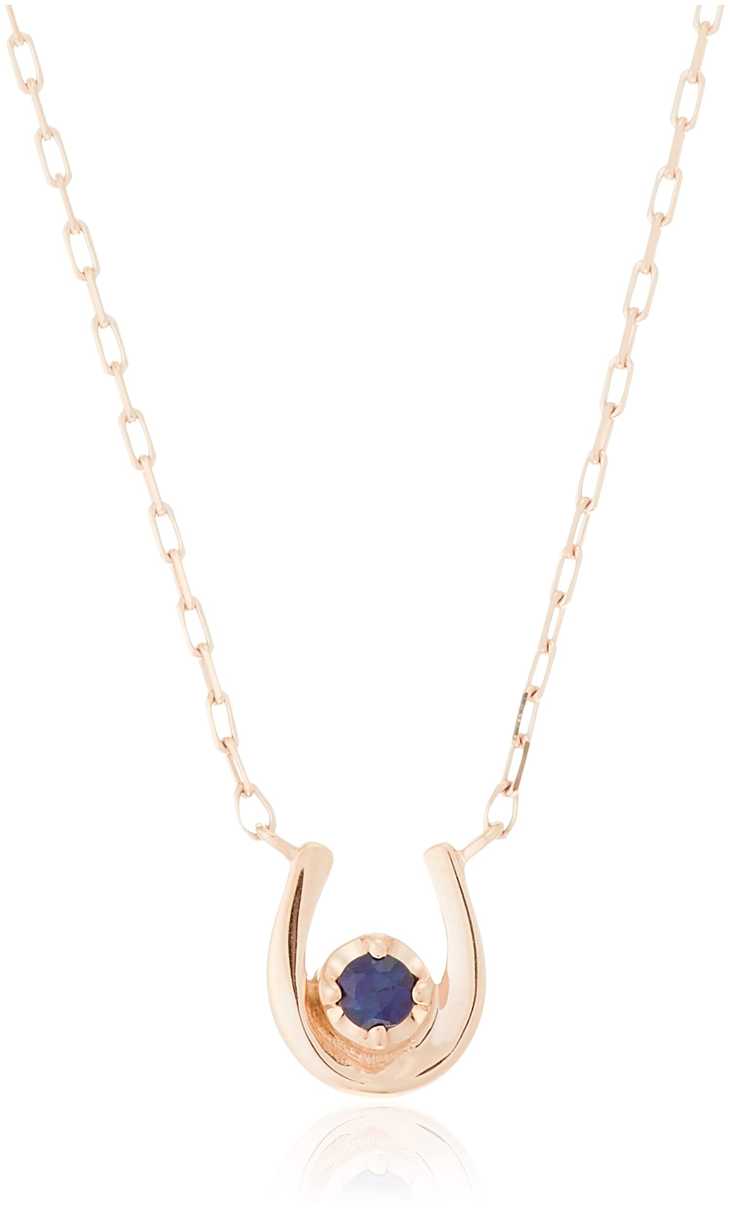

September Birthstone K10 Pink Gold Necklace 112136123104 [Yondo Sea] Women s