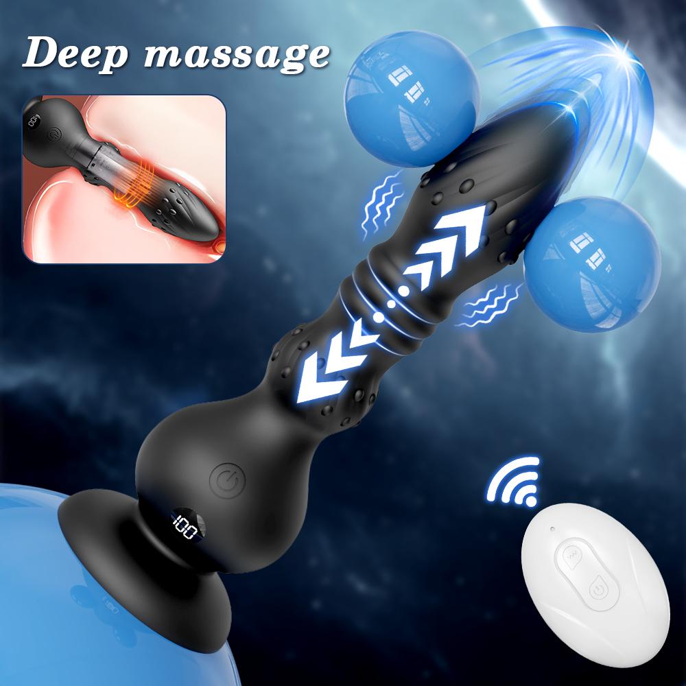 Anal Plug Vibrator Gay Butt Plug Big Dildo Anal Beads Vagina Vibrating Masturbation Tool Penetration Anal Toy Butt Plug Toys