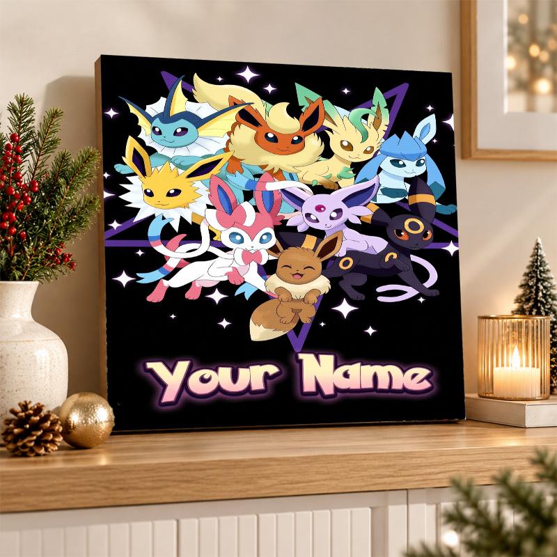 Eevee Evolutions Custom Name Diamond Painting Personalized 5D Full Drill DIY Diamond Art Home Decor