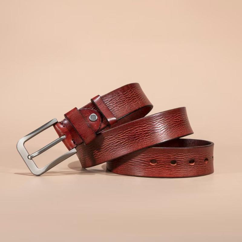 Pure Cowhide Retro Tree Paste Leather Belt Men's Casual Cowhide Belt Men's