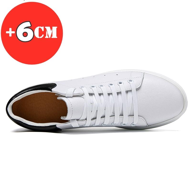 Fashion Brand Men's Shoes Couple Invisible Increase White Shoes Insole 6cm Elevator Shoes Men's Business Casual Leather Shoes Heighten