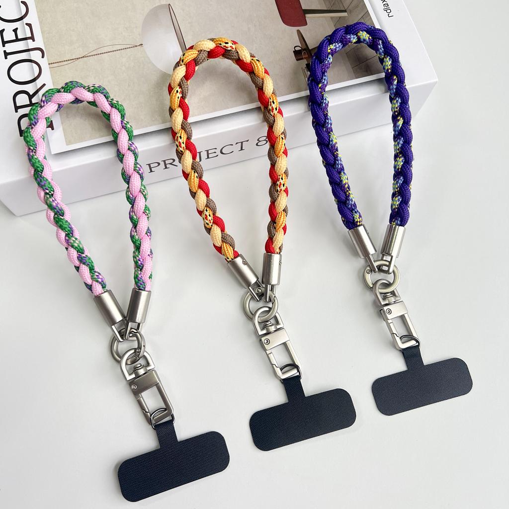 Creative Hand-Woven Mobile Phone Lanyards, Wristbands, Short Rope Strings, Pearl Jewelry, Pendants, Safety Anti-Loss Ropes