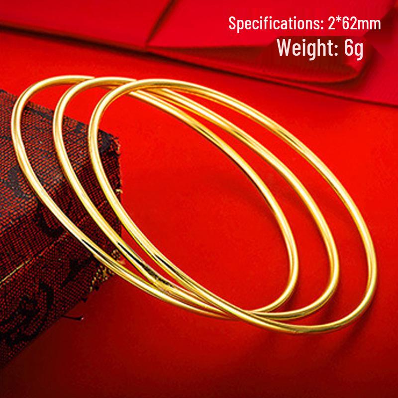 

Вьетнамский женский золотой браслет-спираль: Прочная имитация латуни, ювелирные изделия «Три жизни, три мира».