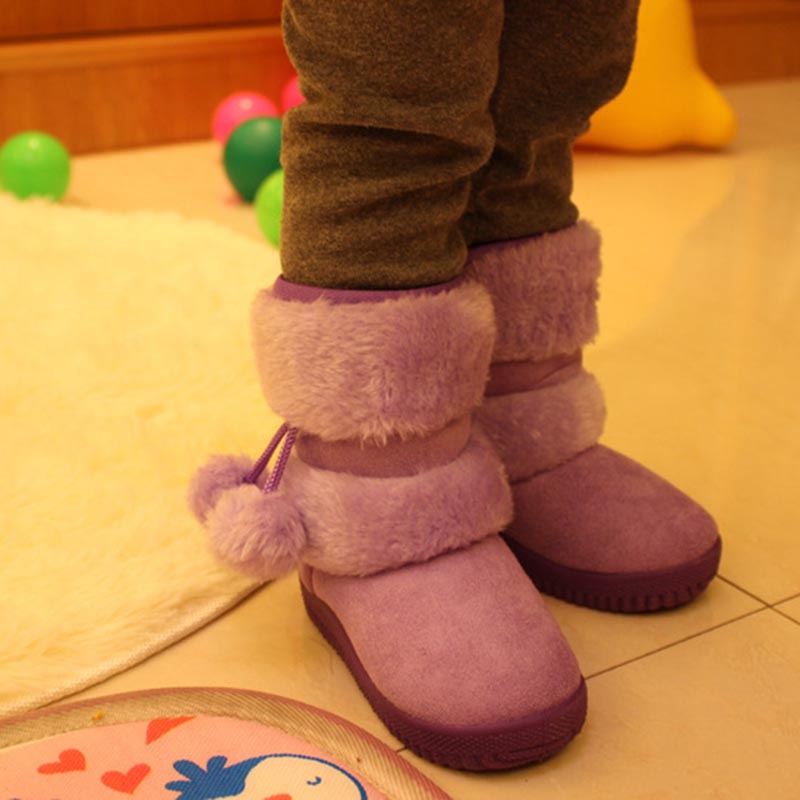 Girls Winter Comfortable Lobbing Ball Thick Warm Kids  Boots