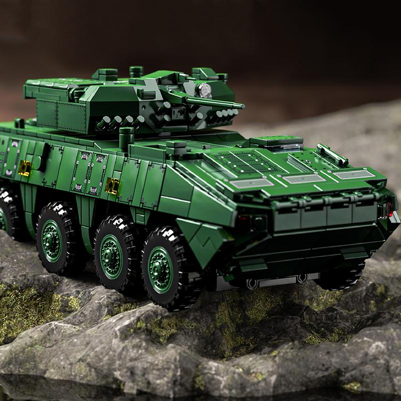 Non-Toxic New Stryker Armored Vehicle Moc Bricks Puzzle Toys Ww2 Military Tank Building Blocks Soldier Cars 3D Model Adult Children Kids Gifts