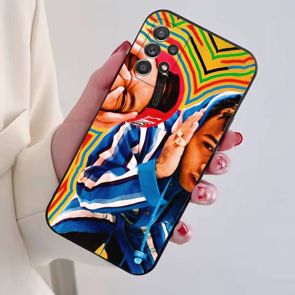 R&B-Sänger C-Chris Brown Handyhülle Schwarzes Silikon Weich Für Samsung S25,S24,S21,S22,S23,S30,Ultra,S20,Plus,Fe,Lite
