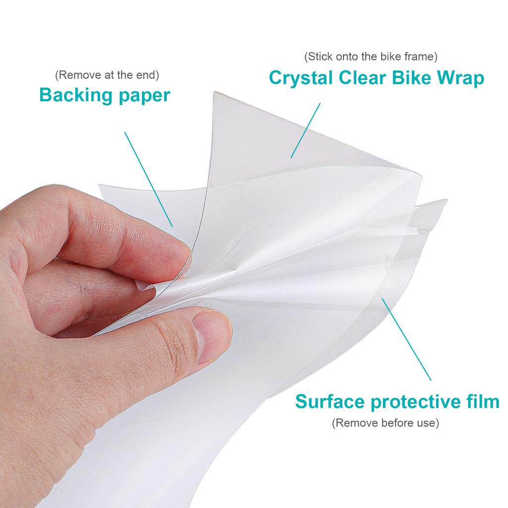 Mountain Bike Frame Guard Chainstay Protector Clear Bicycle Paint Protective Film Bicycle Stickers Tape for Cycling Decoration