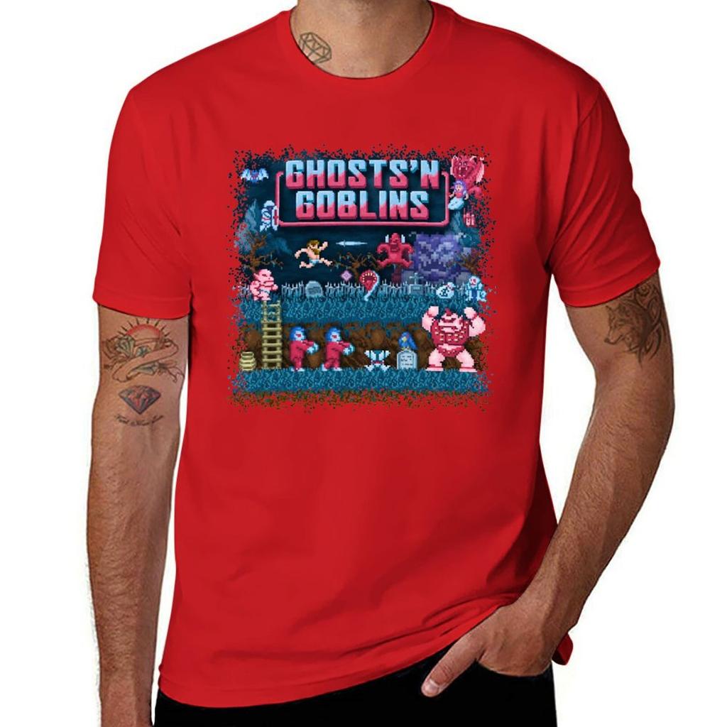 2026 New Fashion Oversized Goblins N Ghosts High Quality Causal TShirt for A Boy Blacks Sweat Summer Clothes Mens Clothing