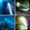 IPX8 Waterproof 200m Diving Flashlight 2000LM High Power LED Torch USB Rechargeable Underwater Light for Scuba Diving Snorkeling