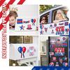 14/17/23/24Pcs USA Independence Day Refrigerator Magnet Waterproof PVC Patriotic 4th of July Festival Cartoon Magnetic Decoration Ornament