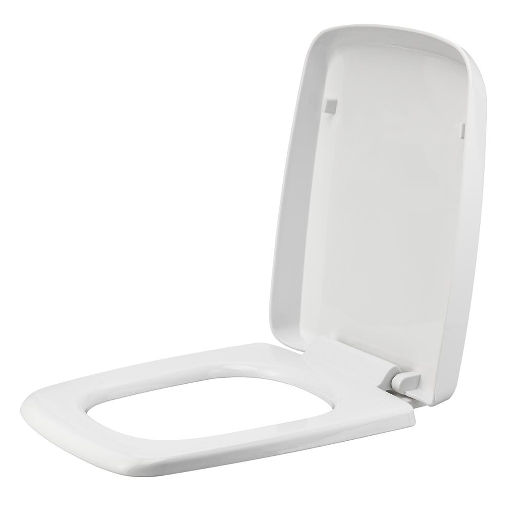 Square Toilet Seat PP Thick Toilet Lid Easy To Install Clean Modern Bathroom Accessory for Home Comfort
