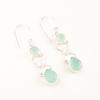 Natural Aqua Chalcedony Gemstone 925 Stamped Silver Jewelry Handmade Earrings 2" EE-156-14