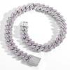 European-American Bestseller: 20mm Three-Row Zircon Cuban Chain, Real Gold Plated, Full Diamond Hip Hop Necklace