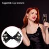 Fashionable Embroidery Floral Beaded Lace Fake Collar for Women Lapel Ruffled Organza Removable Collar Dress Accessory