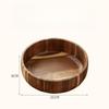 Wooden Salad Bowl Set Acacia Fruit Dish Ice Cream Dry Food Mixing Bowl Kitchenware