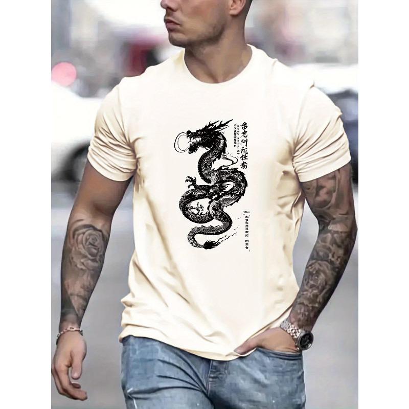 European Sizes Short Sleeve T-shirt American Fashion Fashion Brand Print Bottom Shirt Men's Youth Spring/Summer Round Neck Casual Versatile Top