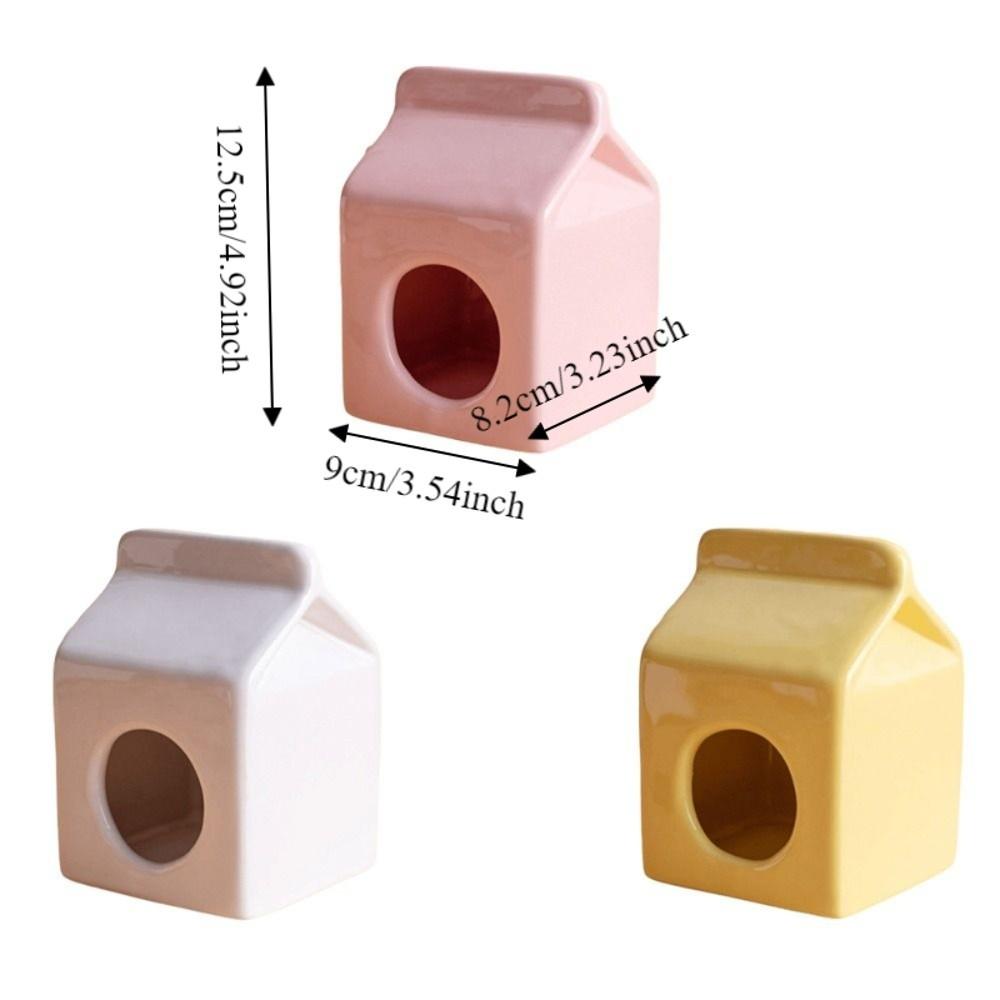 Smooth Hamster Cooling Nest Comfortable Anti Biting Pet Ice Cold House Non-Slip Ceramic Hamster Nest Cage Accessories