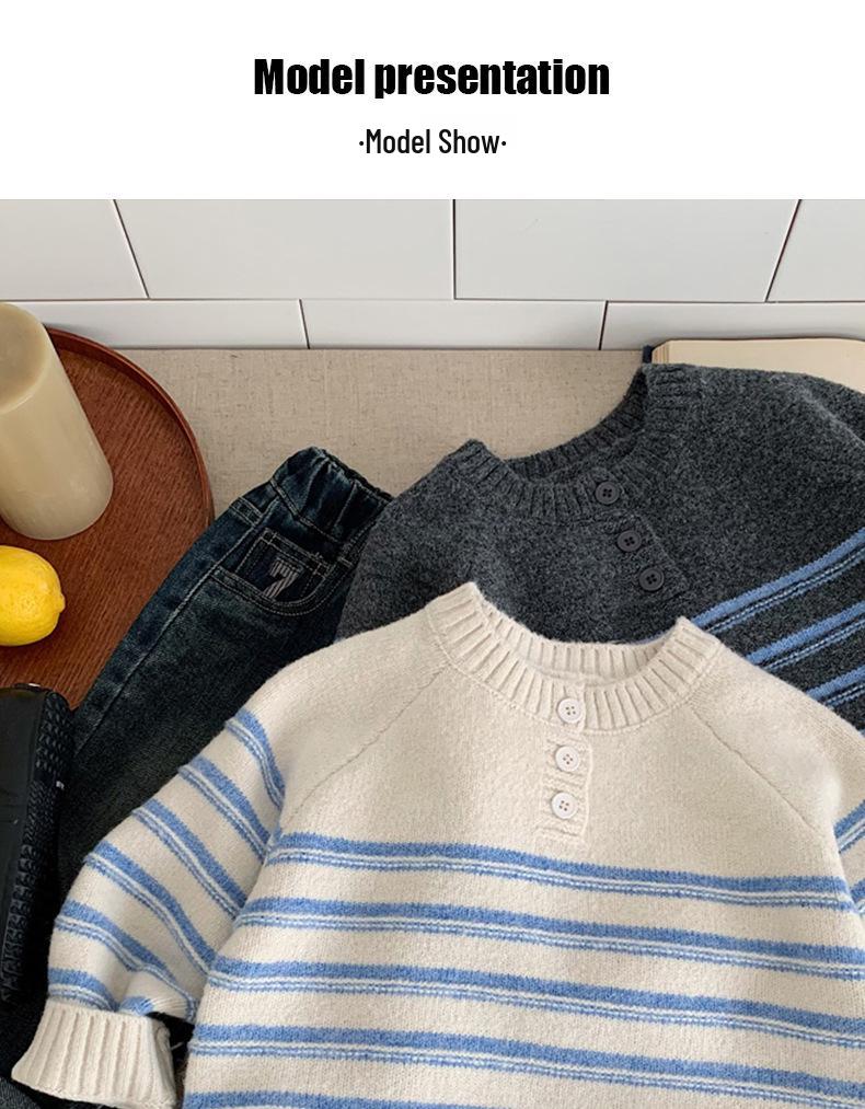 2025 Autumn Toddler Pullover Knitwear: Popular Baby Outing Sweater