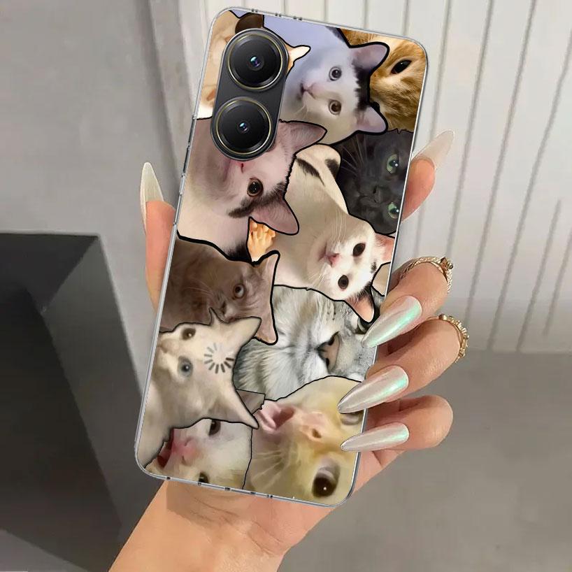 Crying Cat Memes Phone Case for Xiaomi Poco X5 X6 X7 Pro F7 Ultra M7 Redmi 15 15C 13 13C 12 12C 10 10A 10C 9 9A 9C 9T Shell Poco