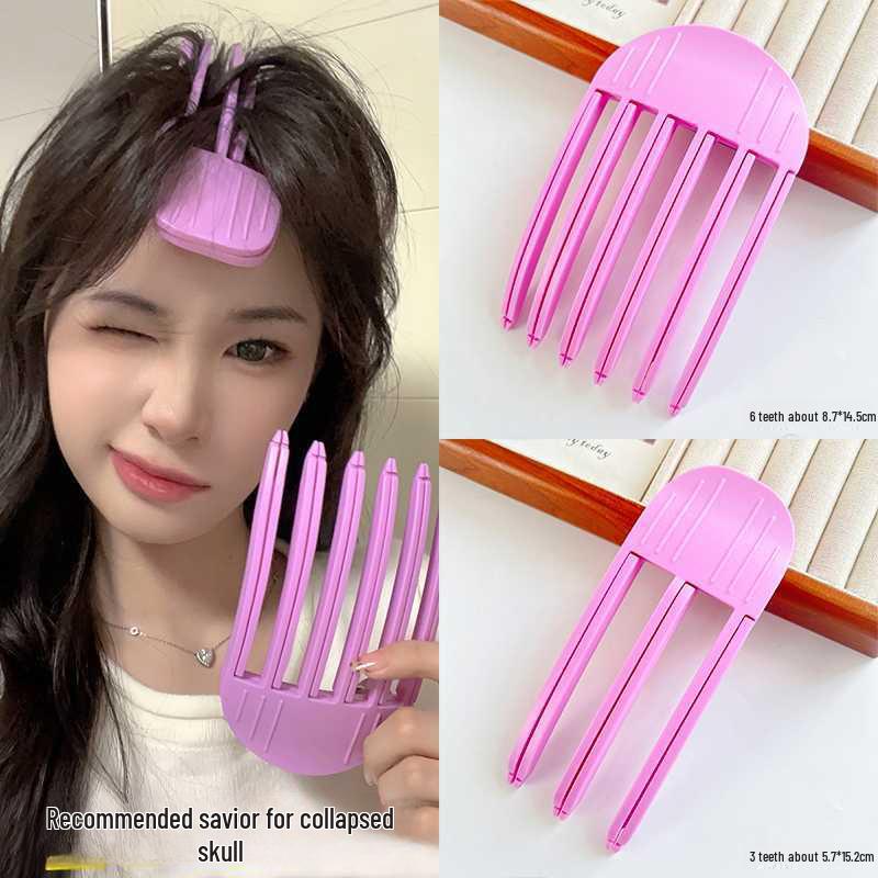 Wind Styling Comb: Fluffy Bang Shaper for Women - Volumizing Hair Pad & Clip