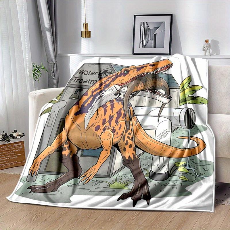 1pc Water Treatment Tyrannosaurus Blanket  Soft Throw for Home Decor, Gift Idea, Living Room, Travel, Camping, Car Blankets