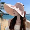 Casual Women Summer Wide Brim Sun Visor Hat Adjustable UV Protection Bow Knot Foldable Sport Empty Top Cap Beach Cap Sun Hat
