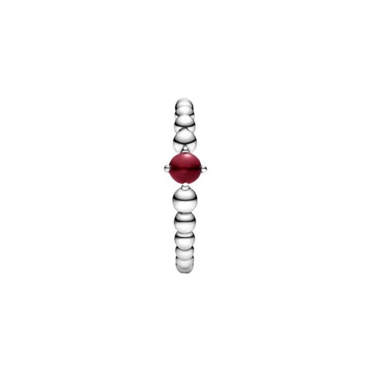 Pandora Beaded Design Crystal Inlaid Ring Women rings Silver 198867C08