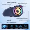 Motorcycle Helmet Bluetooth Intercom with 30H Battery Life and RGB Safety Light