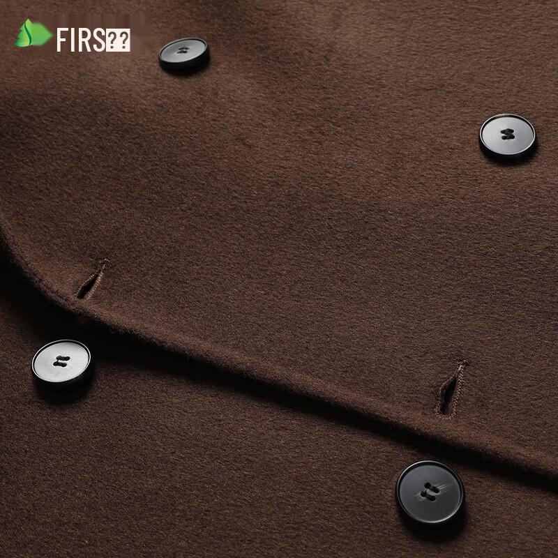 Men's Merino Wool Blend Double-breasted Mid-Length Overcoat