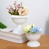 Runder Mini-Blumentopf aus Kunststoff Vintage Schreibtisch-Pflanzenbehälter für Kräuter Entwässerung Bereit Innen Außen Pflanzgefäß für Zuhause Büro Garten