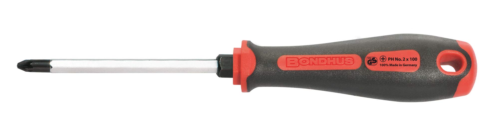 Крестовая отвертка с шестигранным хвостовиком 3101 BONDHUS чёрный